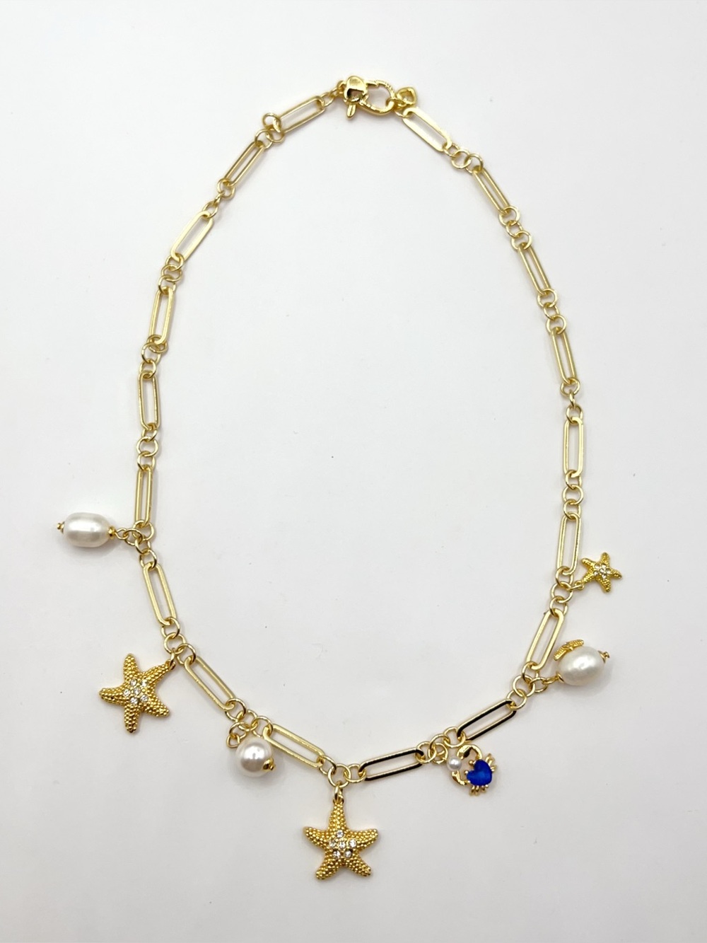 KS892-Kate Spade crab and sea star necklace